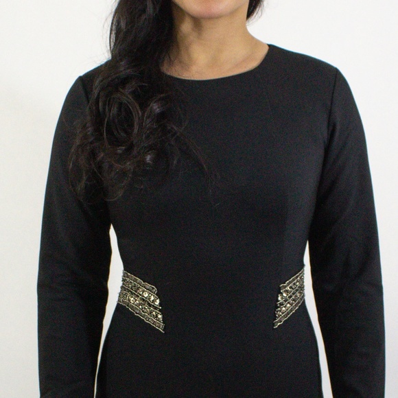 Zara Dresses & Skirts - Zara - Black Long Sleeve Bedazzled Waist Dress Zara Dresses & Skirts - Zara - Black Long Sleeve Bedazzled Waist Dress